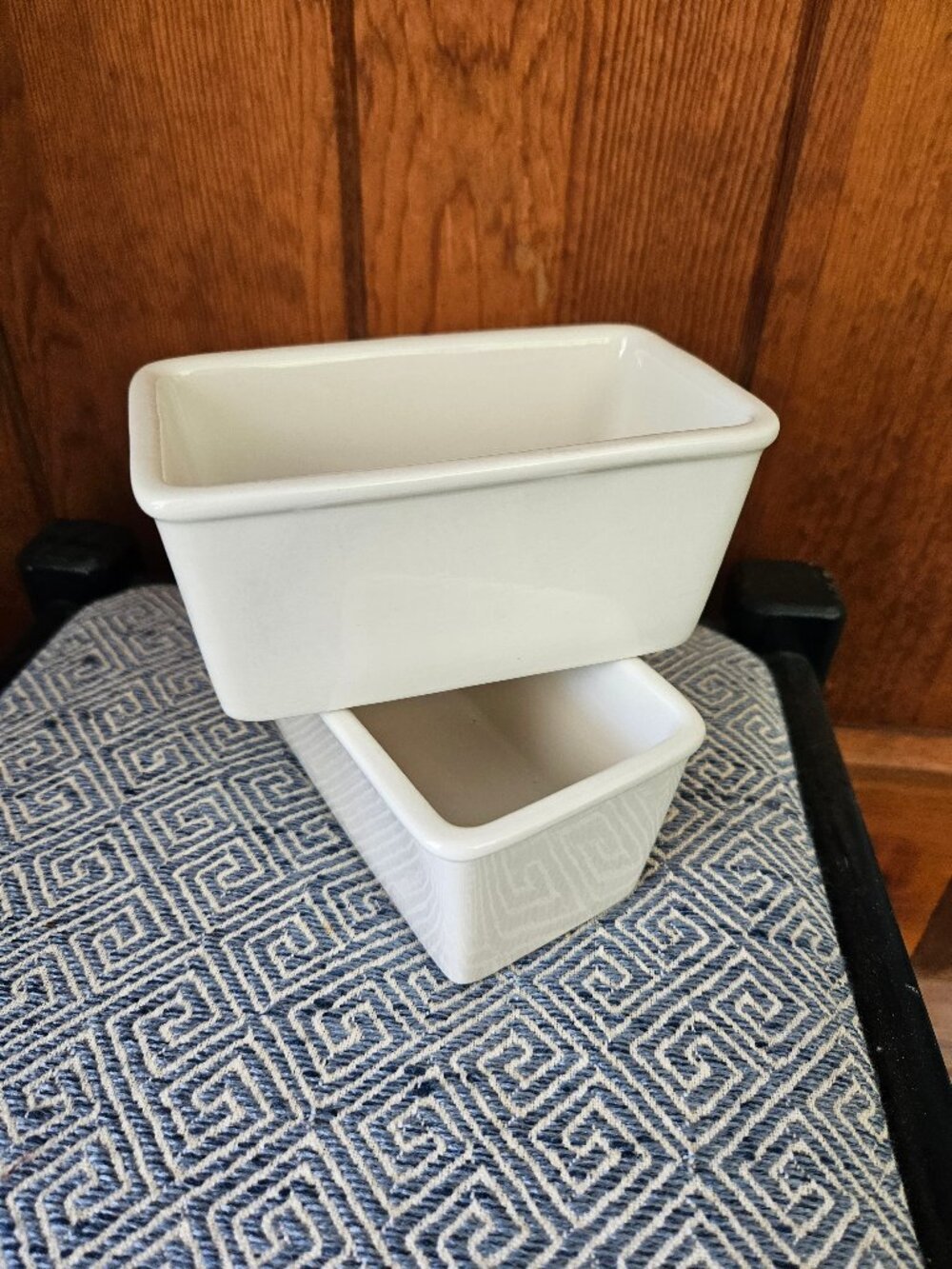 Vintage Homer Laughlin Restaurant Ware, Ceramic Sugar Packet Holders/Bread Pans